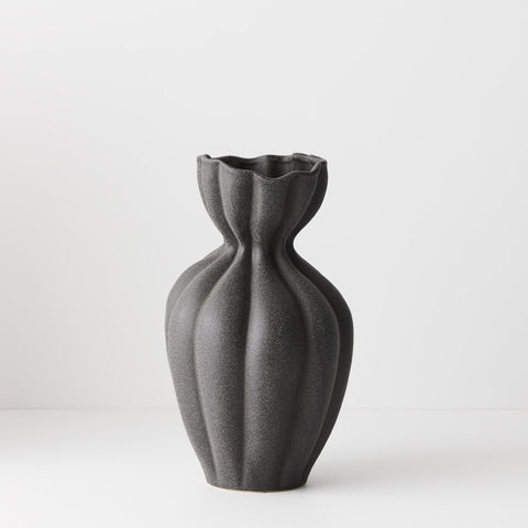 Floral Interiors Basma Vase Black Medium Vase Floral Interiors    - [store_name]