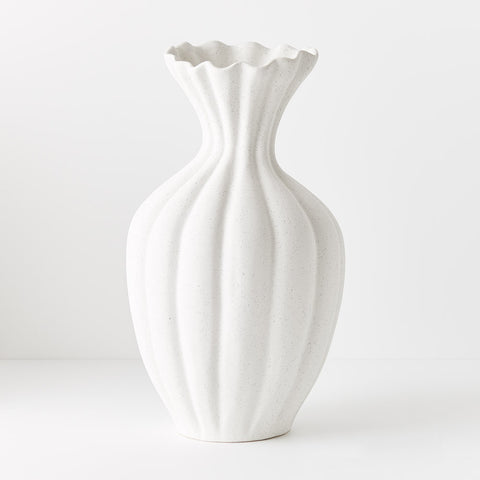 Floral Interiors Basma Vase White Tall Vase Floral Interiors    - [store_name]