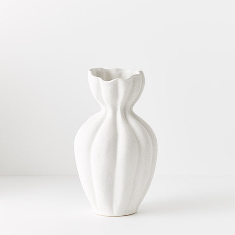 Floral Interiors Basma Vase White Medium Vase Floral Interiors    - [store_name]