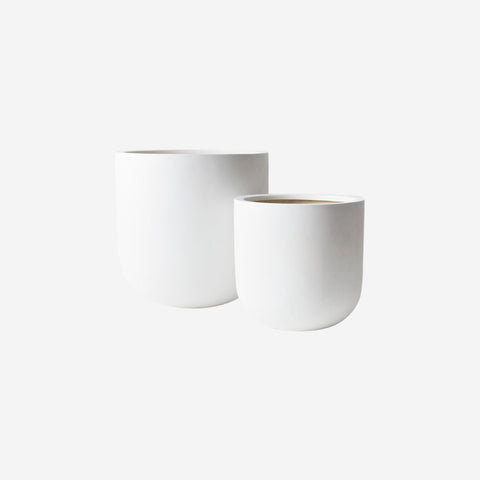 Floral Interiors Egg Pot Set of 2 White Pot Floral Interiors - [store_name]