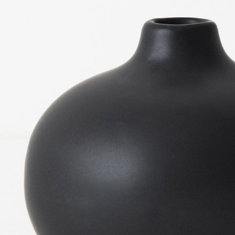 Floral Interiors Fenya Vase Black Sphere Medium Vases Floral Interiors - [store_name]