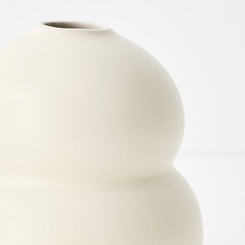 Floral Interiors Fenya Vase Cream White Pinched