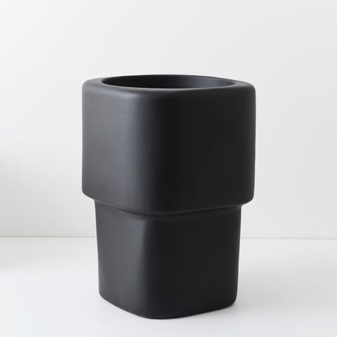 Floral Interiors Flint Pot Black Tall Planters Floral Interiors    - [store_name]