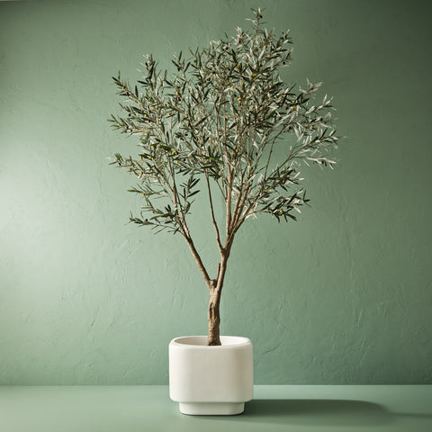 Floral Interiors Flint Pot White Large Planter Floral Interiors    - [store_name]
