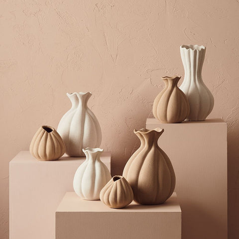 Floral Interiors Hana Vase White Medium Vase Floral Interiors - [store_name]