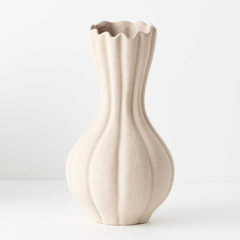 Floral Interiors Hana Vase Sand Tall Vases Floral Interiors - [store_name]