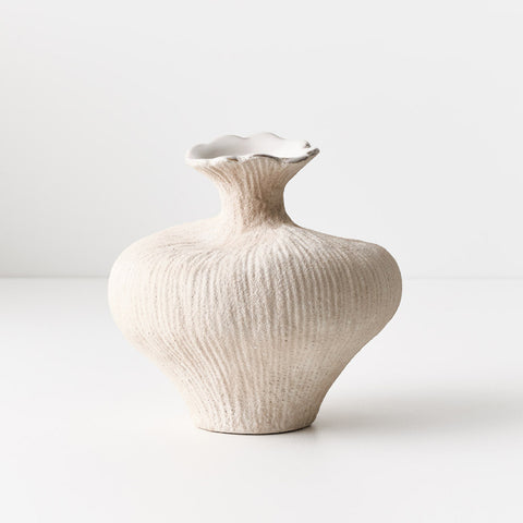 Floral Interiors Lexi Vase White Vases Floral Interiors - [store_name]
