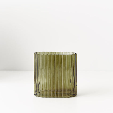 Floral Interiors Ripple Vase Olive Small Vases Floral Interiors    - [store_name]