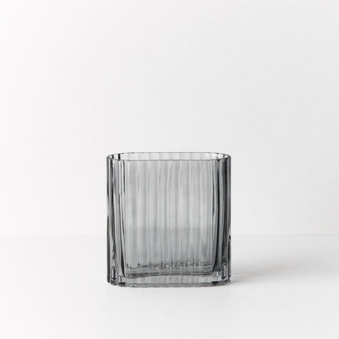 Floral Interiors Ripple Vase Smoke Small Vases Floral Interiors - [store_name]