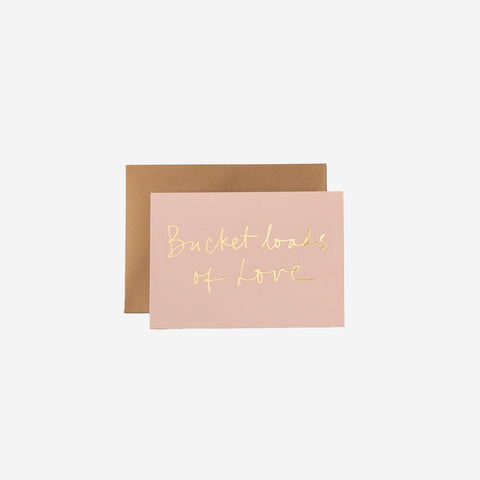 Gabrielle and Celine Card Bucket Loads Of Love Pink Greeting Card Gabrielle and Celine    - [store_name]