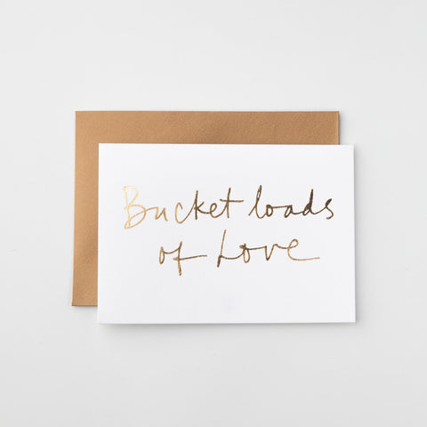 Gabrielle and Celine Card Bucket Loads Of Love White Greeting Card Gabrielle and Celine    - [store_name]
