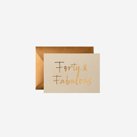 Gabrielle and Celine Card Forty And Fabulous Birthday Oat Greeting Card Gabrielle and Celine - [store_name]