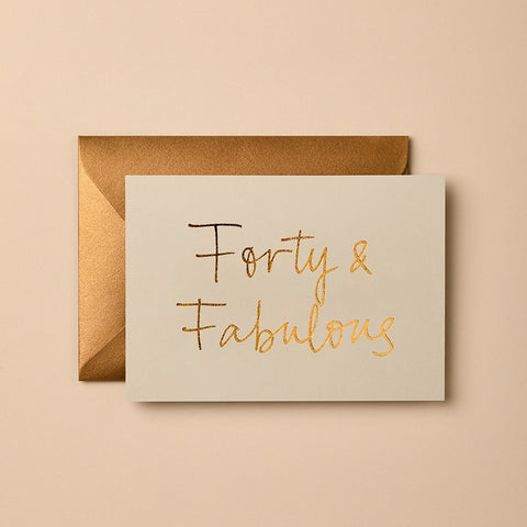 Gabrielle and Celine Card Forty And Fabulous Birthday Oat Greeting Card Gabrielle and Celine - [store_name]