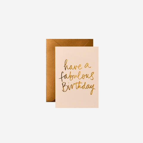 Gabrielle and Celine Card Have A Fabulous Birthday Creme Greeting Card Gabrielle and Celine - [store_name]