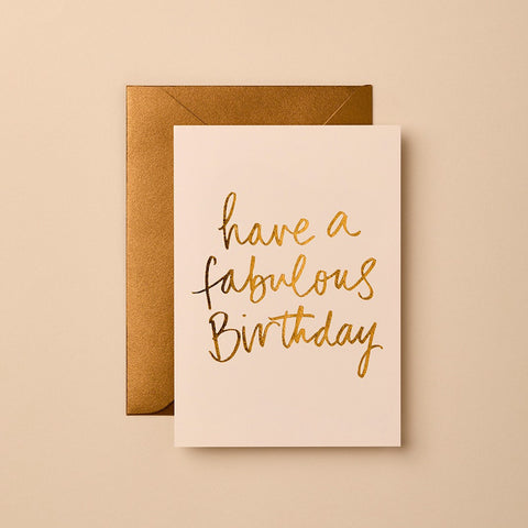 Gabrielle and Celine Card Have A Fabulous Birthday Creme Greeting Card Gabrielle and Celine - [store_name]