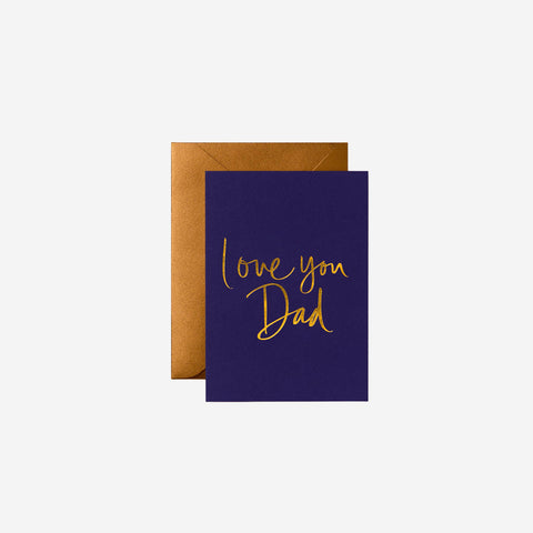 Gabrielle and Celine Card Love You Dad Cobalt Greeting Card Gabrielle and Celine - [store_name]