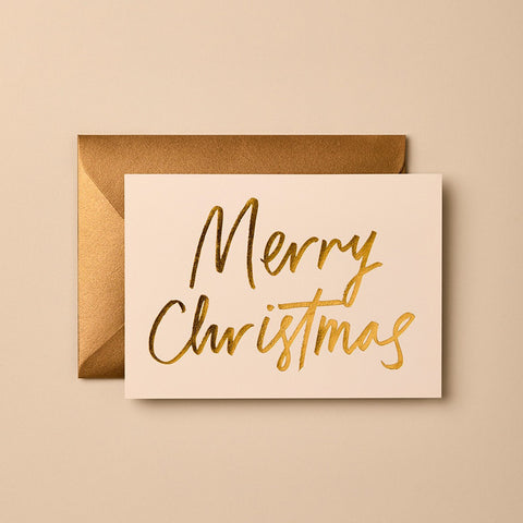 Gabrielle and Celine Card Merry Christmas Creme Greeting Card Gabrielle and Celine - [store_name]