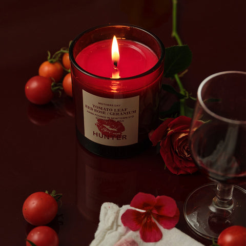 Hunter Tomato Leaf Red Rose Candle Scented Candle Hunter - [store_name]