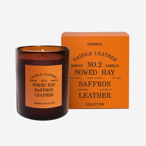 Hunter Candles Saddle Leather / Mowed Hay Saffron Leather Candle Scented Candle Hunter Candles - [store_name]