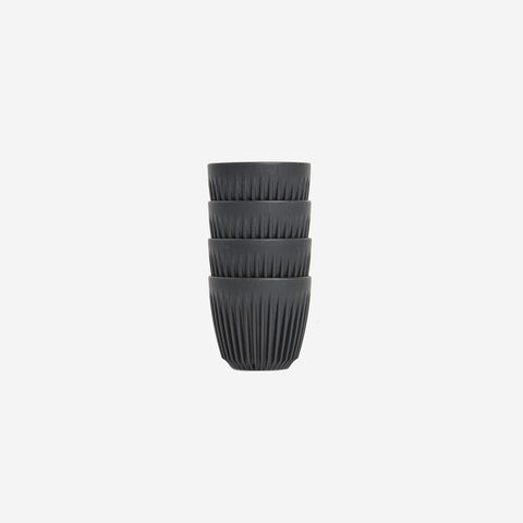 Huskee Cup Charcoal 6oz 175ml 4-Pack Coffee Cup Huskee - [store_name]