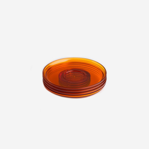 Huskee Renew Classic Saucer Amber 4-Pack Plates Huskee - [store_name]