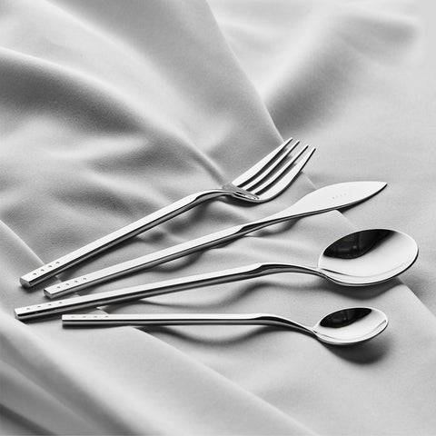 KROF Cutlery Set 24 Piece Polished Silver Cutlery Krof    - [store_name]
