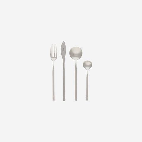KROF Cutlery Set 8 piece Brushed Silver Cutlery Krof    - [store_name]