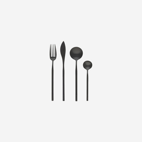 KROF Cutlery Set 8 piece Matte Black Cutlery Krof    - [store_name]