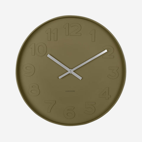 Karlsson Mr Green Wall Clock Moss Green 38cm