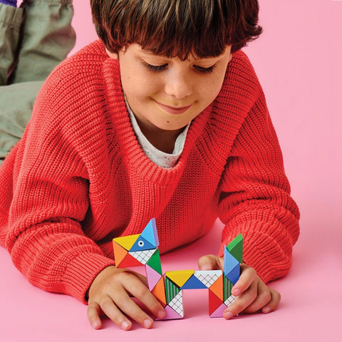 Kikkerland Kidoki Twist-A-Zoo Wooden Twist Puzzle