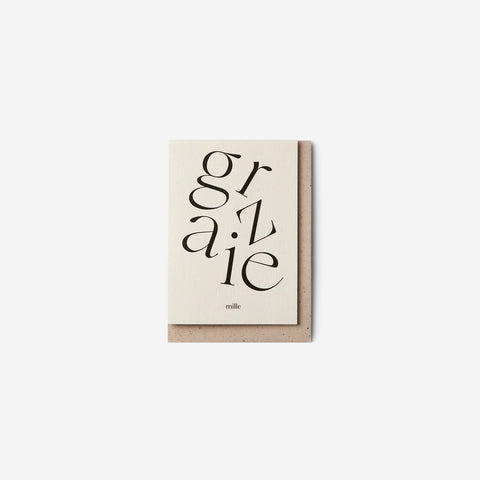 Kinshipped Card Serif Grazie Mille