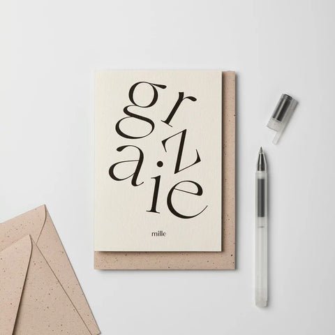 Kinshipped Card Serif Grazie Mille