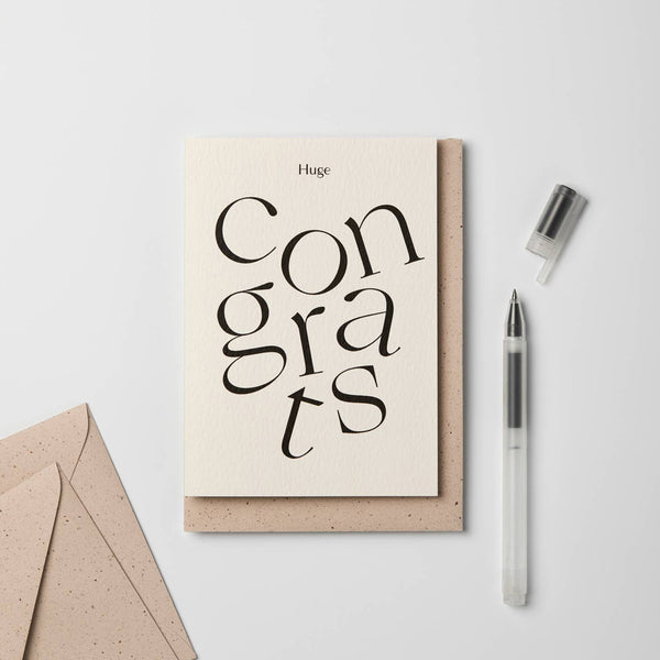 Congats Simple Kinshipped Card Serif Huge Congrats | Simple Form
