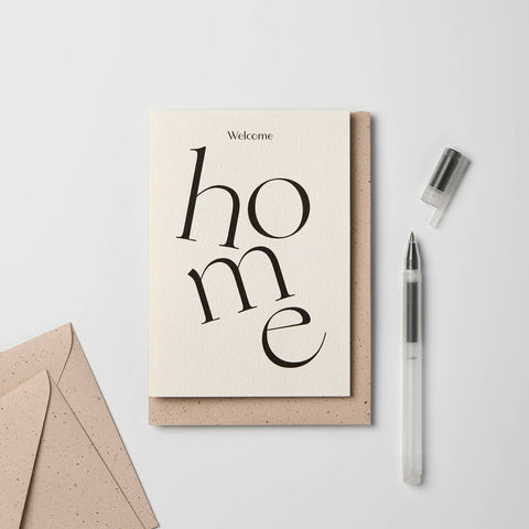 Kinshipped Card Serif Welcome Home Greeting Card Kinshipped    - [store_name]