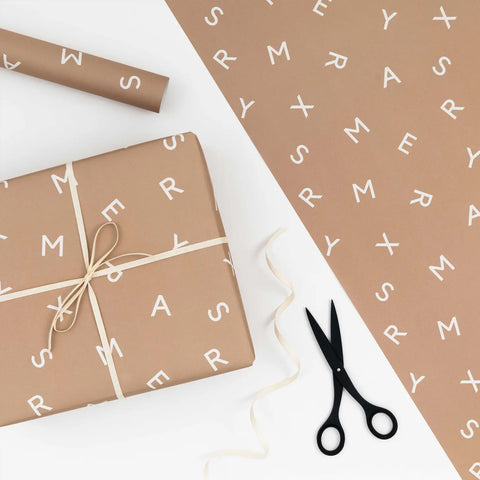SIMPLE FORM. - Kinshipped Kinshipped Merry Xmas Gingerbread Wrapping Paper - 