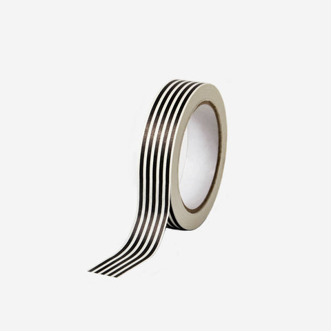 Kinshipped Paper Tape Black Stripes Tape Kinshipped    - [store_name]
