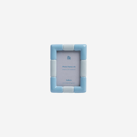 Klevering Photo Frame Rift Rectangle Ice Blue