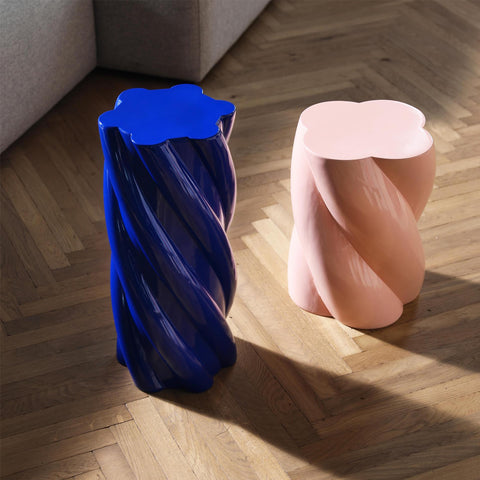 Klevering Pillar Side Table Marshmallow Pink
