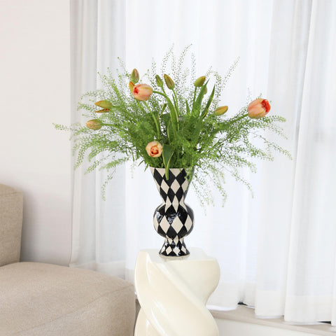 Klevering Rhomic Vase Black Vase Klevering - [store_name]