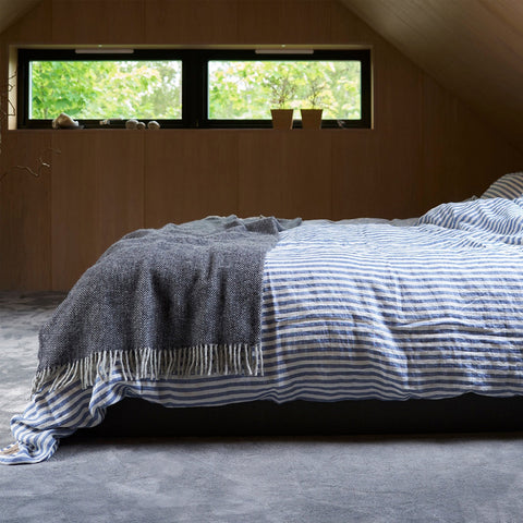 Klippan Vide Wool Blanket Charcoal Blanket Klippan - [store_name]