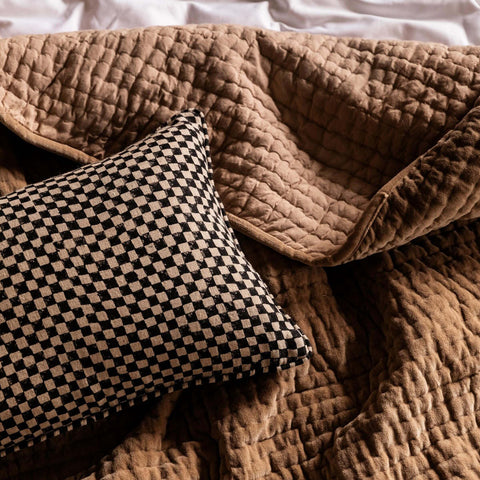 L&M Home Gia Reversible Linen Cushion Black Cushion LM Home    - [store_name]