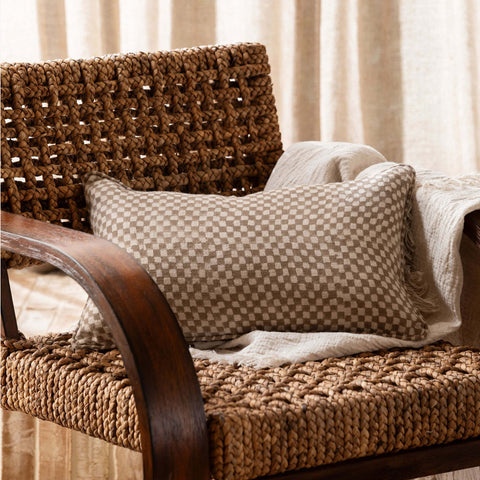 L&M Home Gia Reversible Linen Cushion Mocha Cushion LM Home    - [store_name]