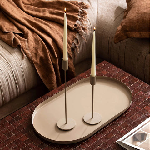SIMPLE FORM. - LM Home L&M Home Mona Candle Holder Latte Large - 