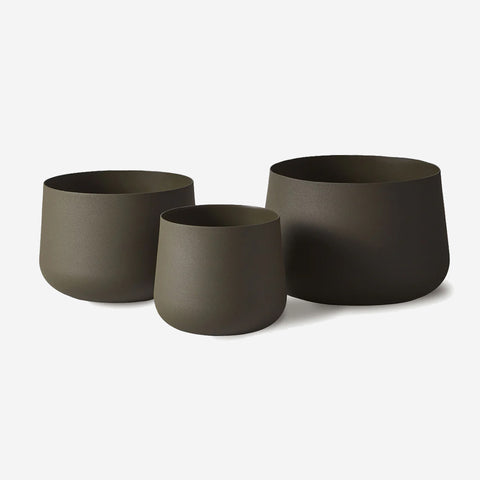 SIMPLE FORM. - LM Home L&M Home Mona Trio of Pots Olive Green - 