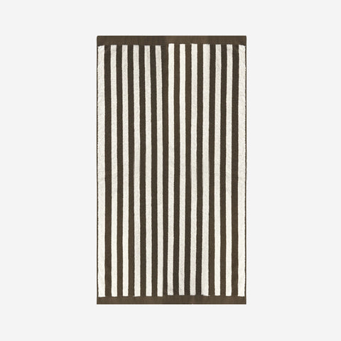 L&M Home Raye Striped Olive Bath Towel