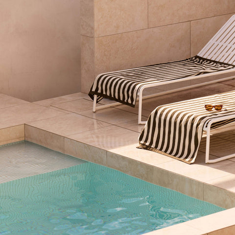 L&M Home Raye Striped Olive Classic Towel Set