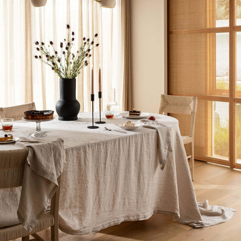 L&M Home Terrace Table Cloth Oatmeal