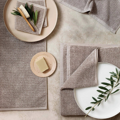 L&M Home Tweed Taupe Bath Sheet Towel LM Home    - [store_name]