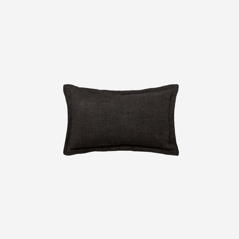 L&M Home Burton Rectangle Linen Cushion Liquorice Cushion LM Home - [store_name]