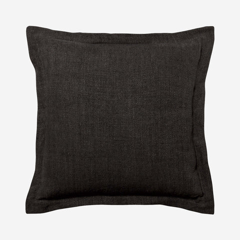 L&M Home Burton Square Linen Cushion Liquorice Cushion LM Home - [store_name]